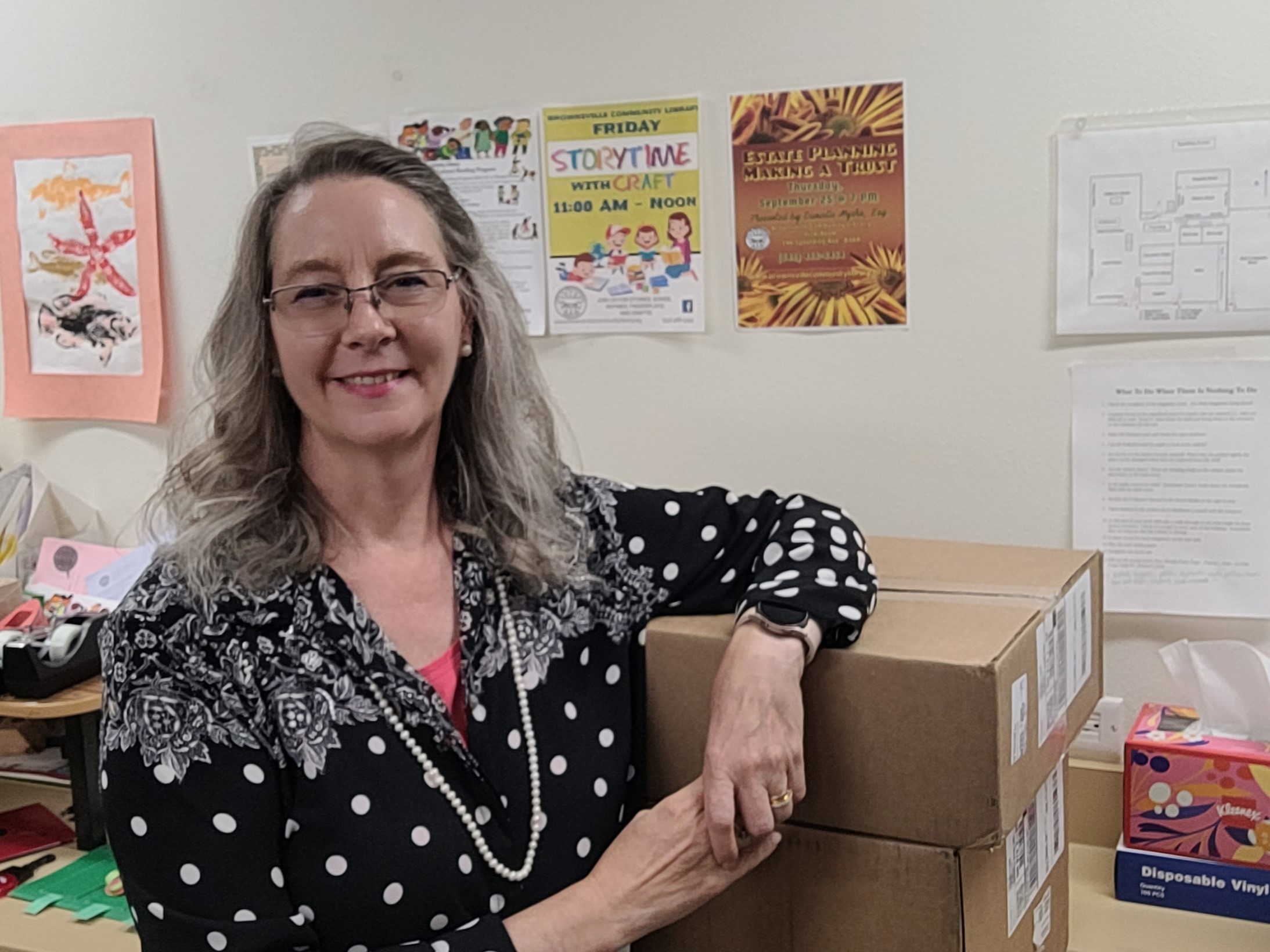 2025 0709 Librarian Sherri. New books.jpg